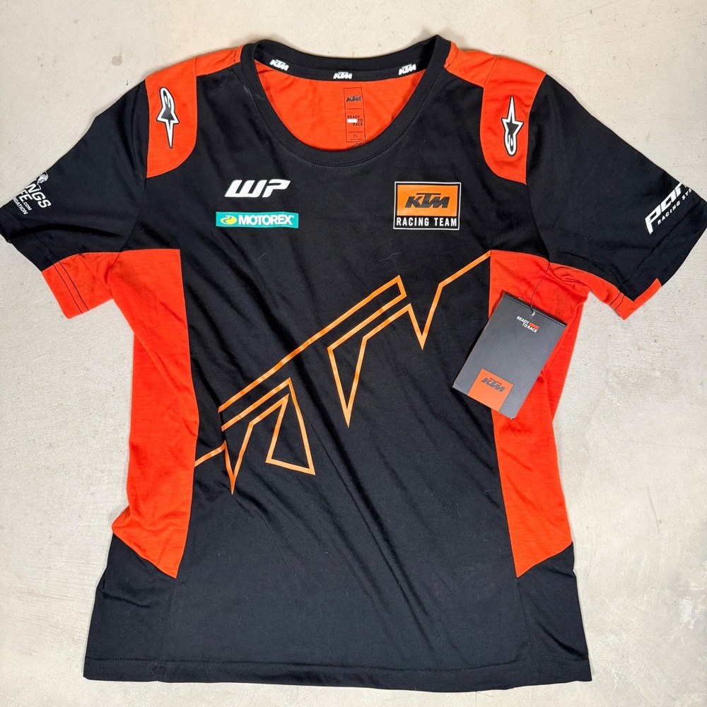 KTM Racing Team Alpinestars Women XL Team Tee Black Orange 3PW220020805 NWT